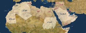 Arab Countries map internet